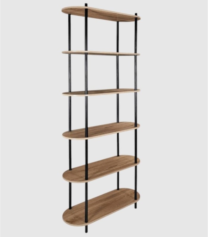 Cobe 6-shelf bookcase