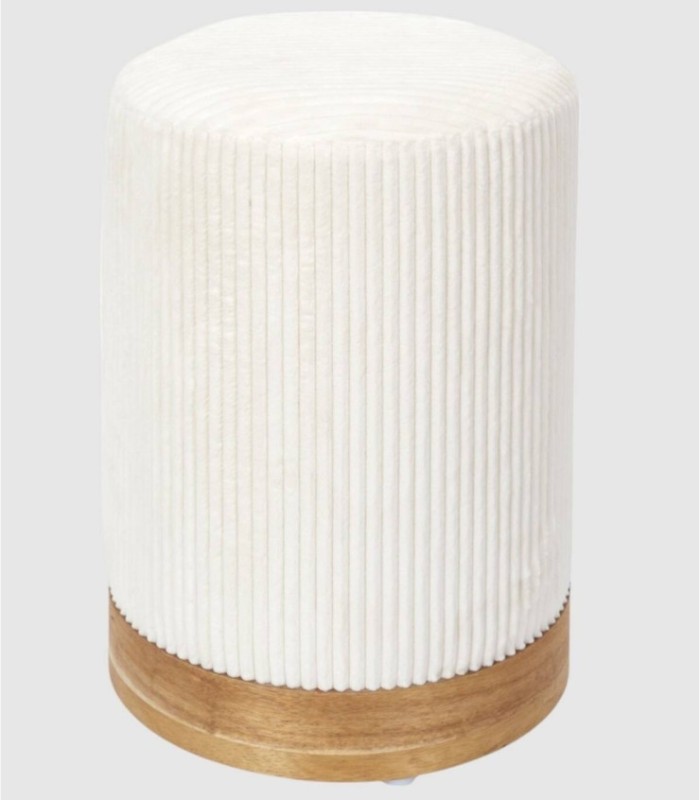 Taburete tapizado Scott blanco