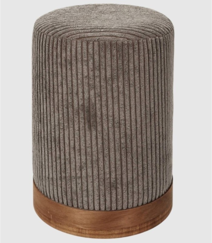 Scott upholstered stool, grey