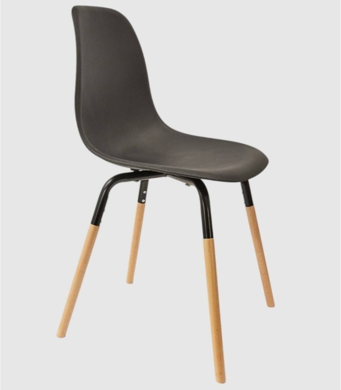 Set van 4 zwarte Phenix-stoelen