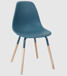 Set van 4 Phenix blauwe stoelen