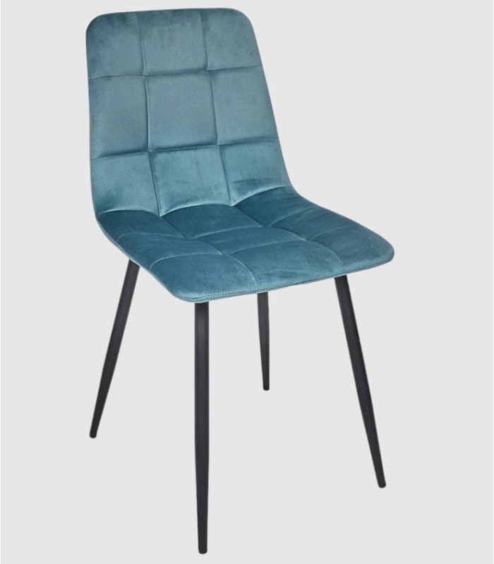 Set of 4 Mateo blue chairs