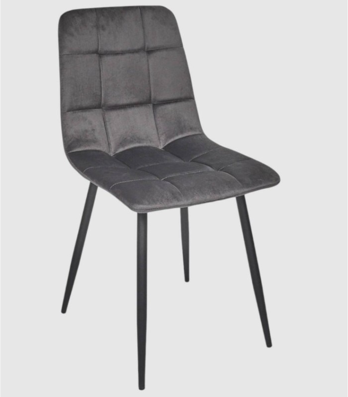 Set van 4 grijze Mateo-stoelen