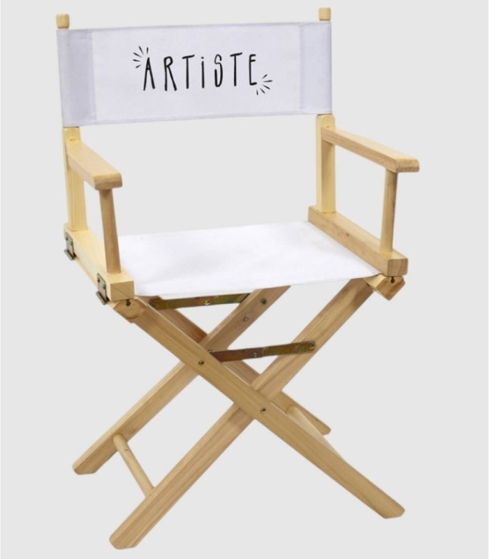 White artist's director's chair