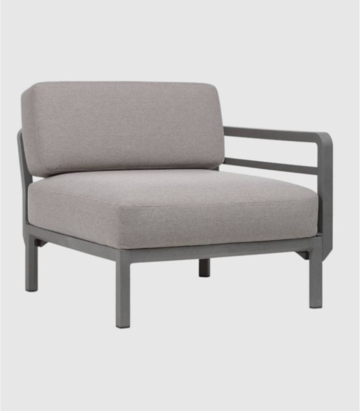 Sofá Maximo modular elemento terminal basalto