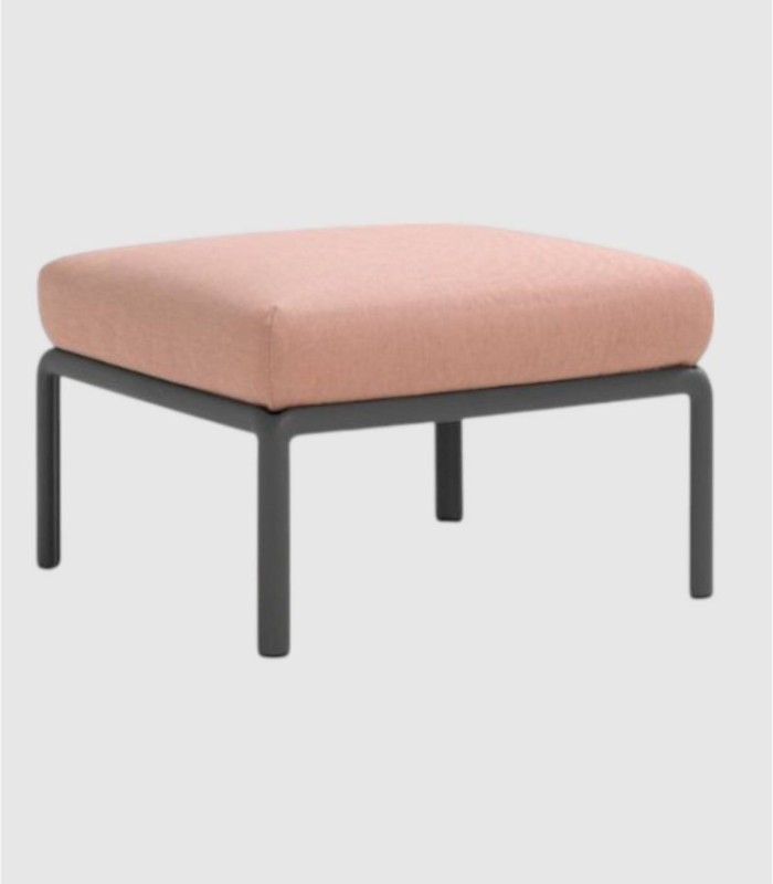 Puff del sofá modular Komodo antracite rosa quarzo