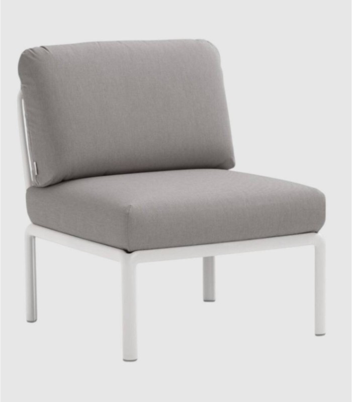Sofá Komodo elemento central bianco grigio