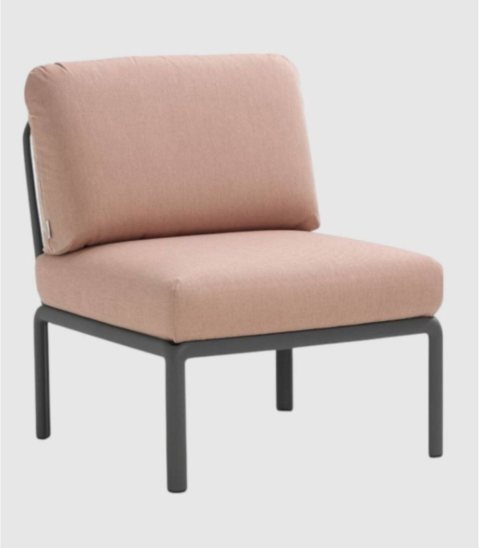 Sofá Komodo elemento central antracite rosa quarzo