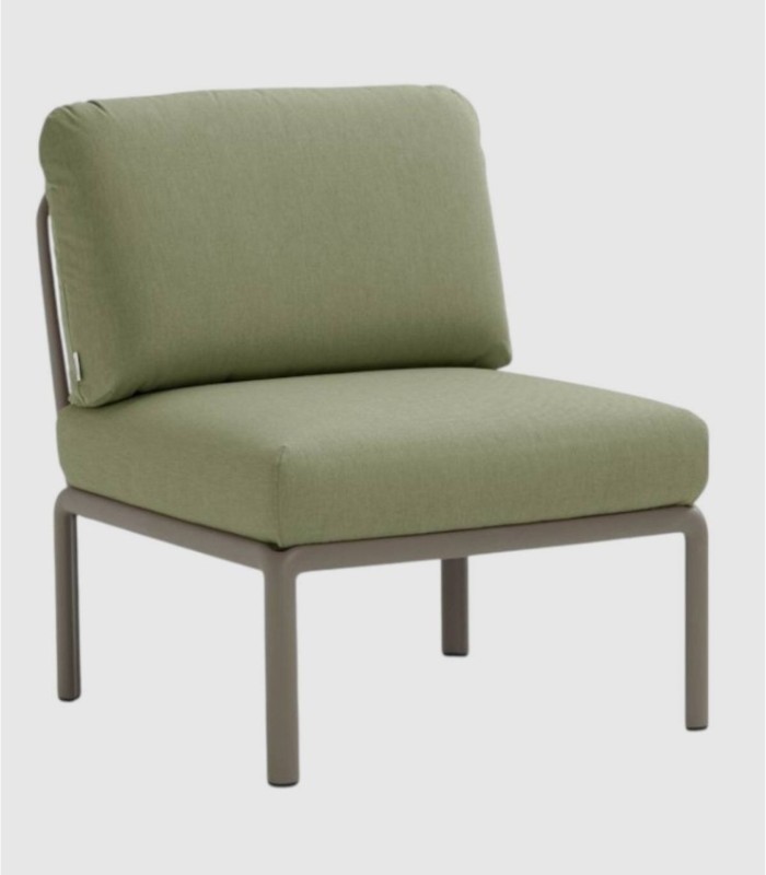 Sofá Komodo elemento central tortora giungla