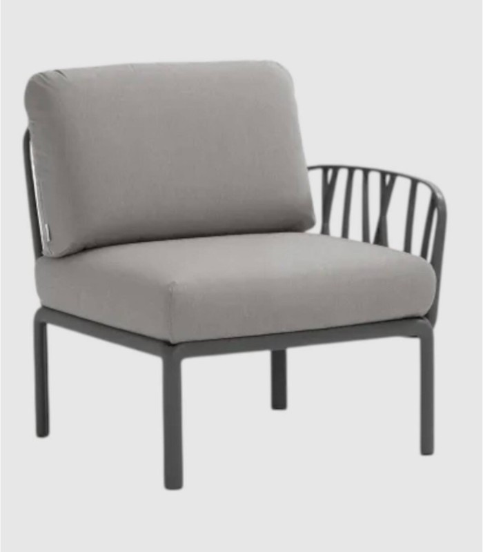 Komodo sofa end element anthracite grigio