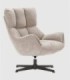 Sillón giratorio Tepey crema