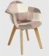 Set 2 butacas infantil patchwork rosa