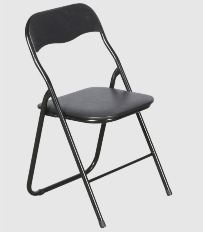 Set van 4 zwarte klapstoelen