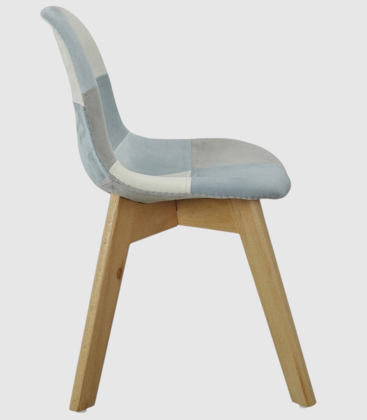 Set van 2 kinderstoelen met patchwork-design in blauw.