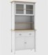 Vitrina 4 puertas y 2 cajones Nampas blanco