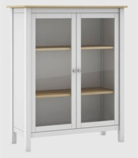 Vitrina 2 puertas Nampas blanco