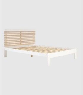 Cama con cabezal Jeune blanco