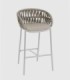 Taburete aluminio Drop gris