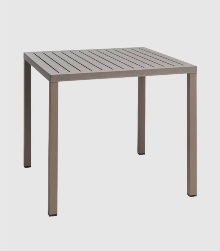 CUBE TABLE, TABLE SIZE 80X80, TORTORA TABLE COLOR