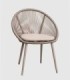 Silla aluminio Spade beige