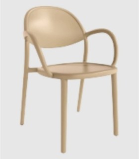 Sillón redondo Bora beige
