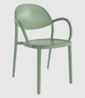 Sillón redondo Bora verde