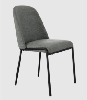 Silla tapizada gris Atlanta