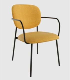 Sillón tapizado mostaza Osaka