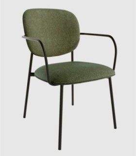 Sillón tapizado verde Osaka