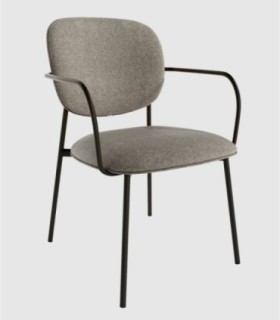 Sillón tapizado gris Osaka