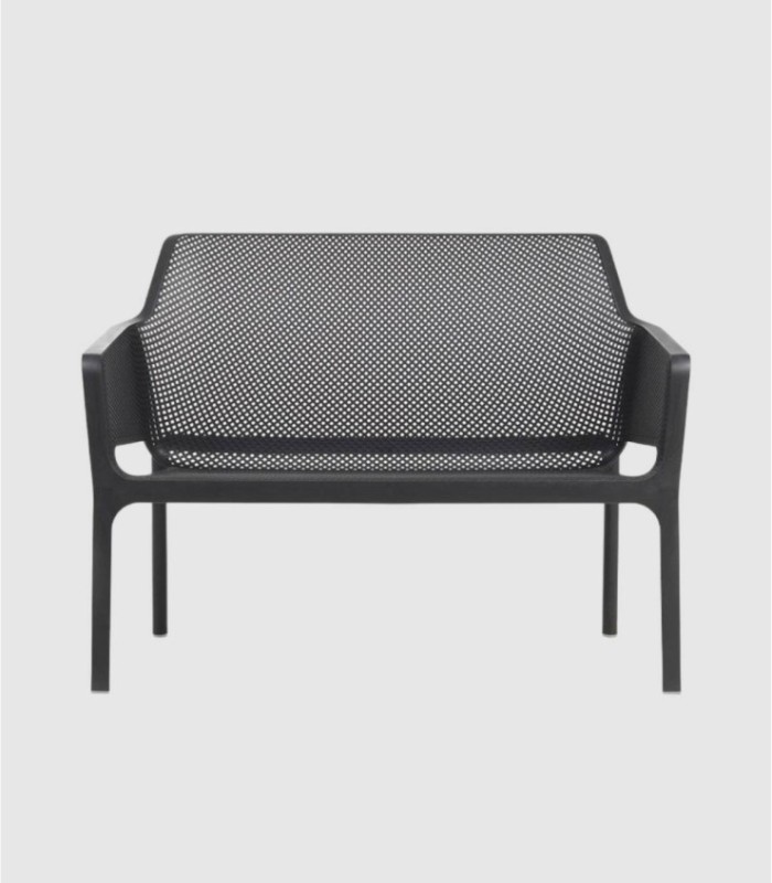 Banco Net 2 plazas negro