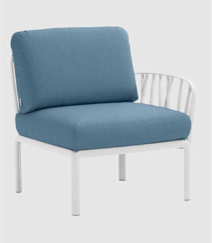 Sofá Komodo elemento terminal bianco adriatic