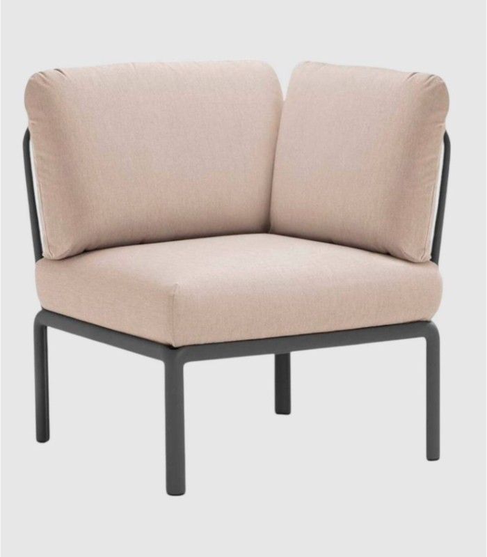 Sofá Komodo elemento angulo antracite canvas