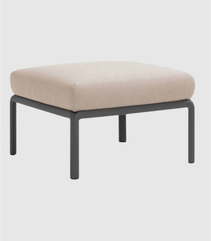 Komodo modular sofa pouf, anthracite canvas