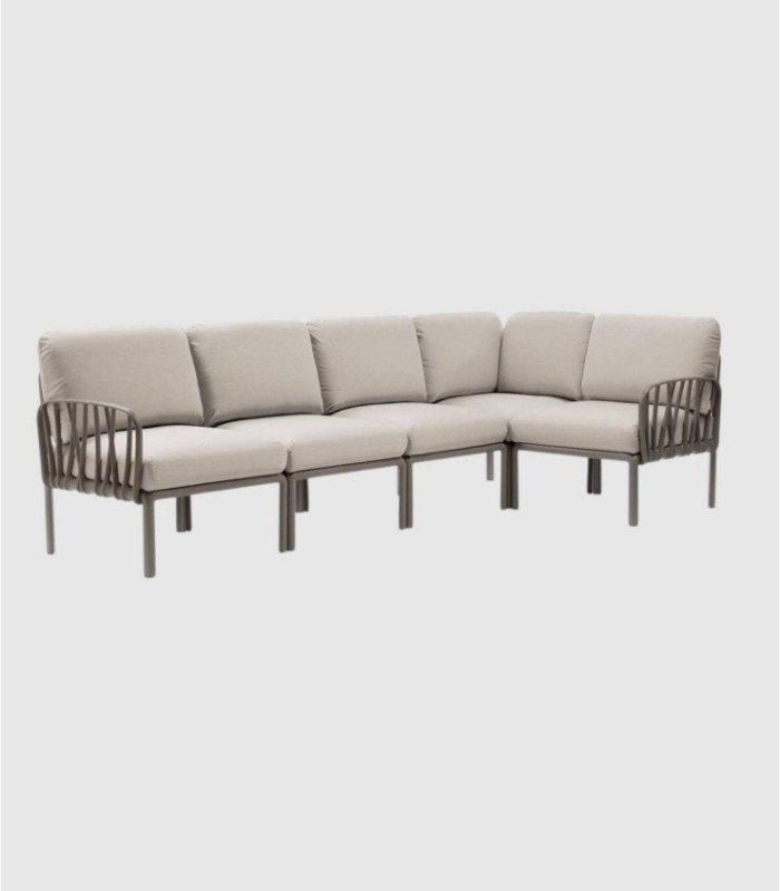 Modular 5-seat sofa Komodo Tortora Tech Panama