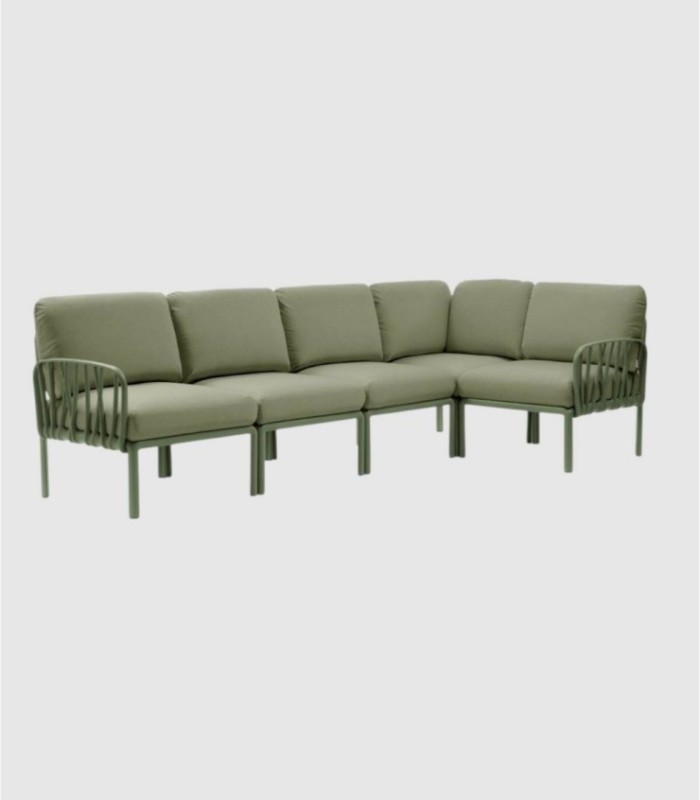 Modular 5-seat sofa komodo agave giungla