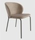 Silla tapizada marrón Bergen