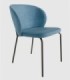 Silla tapizada azul Bergen