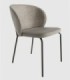 Silla tapizada gris Bergen
