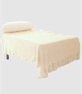 Thin white cotton blanket