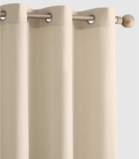 Dark gray and beige blackout curtain