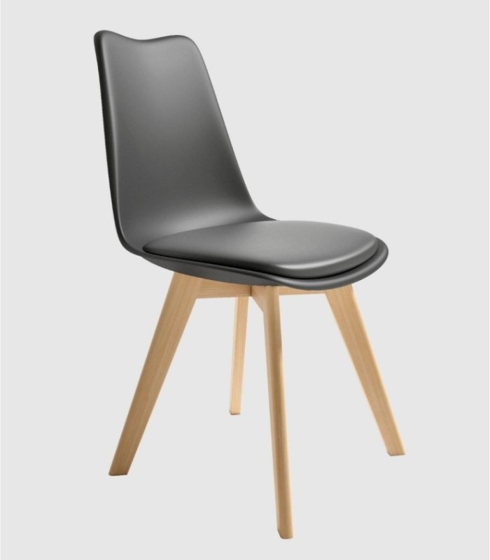 Set of 4 Berlin graphite chairs