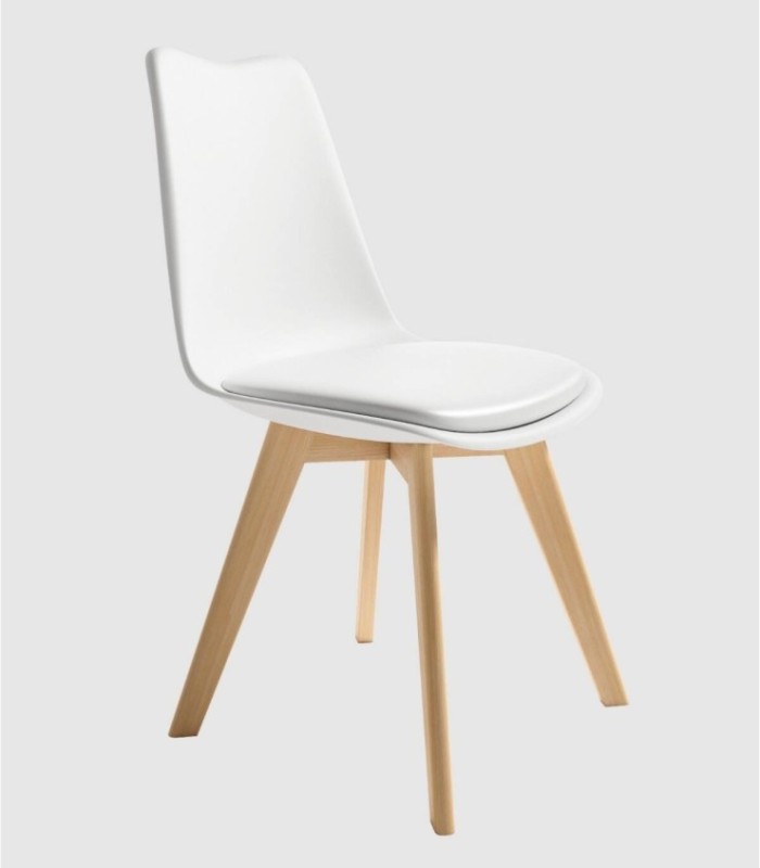 Set of 4 white Berlin chairs