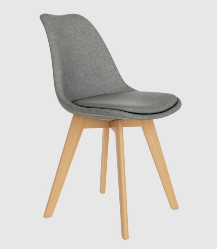 Amsterdamse set van 4 grijze stoelen