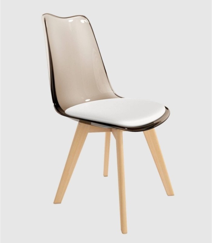 Set van 4 Vegas stoelen met rookafwerking