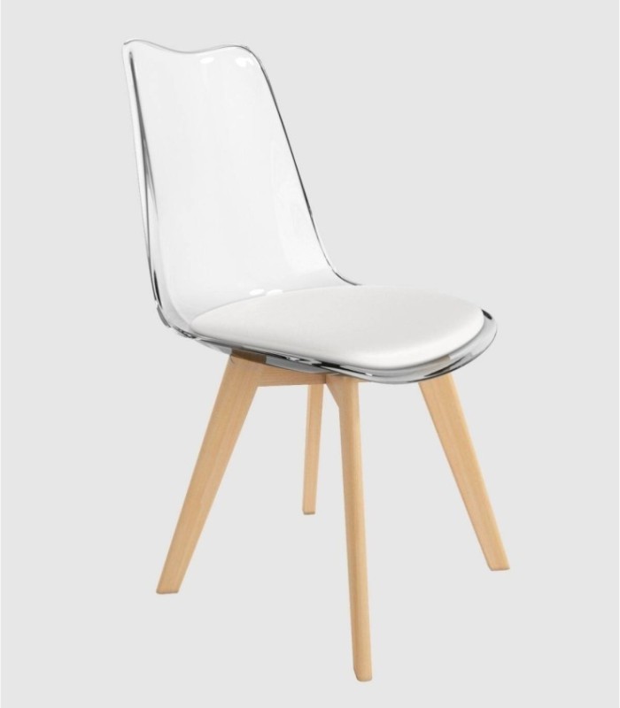 Set of 4 transparent Vegas chairs