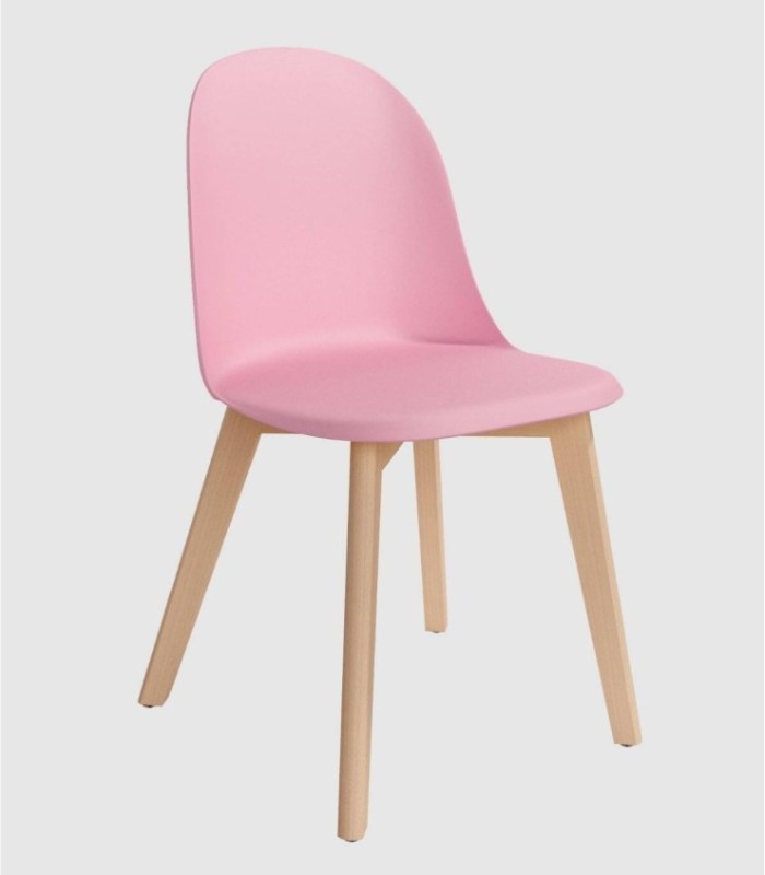 Roze Miami-set van 4 stoelen