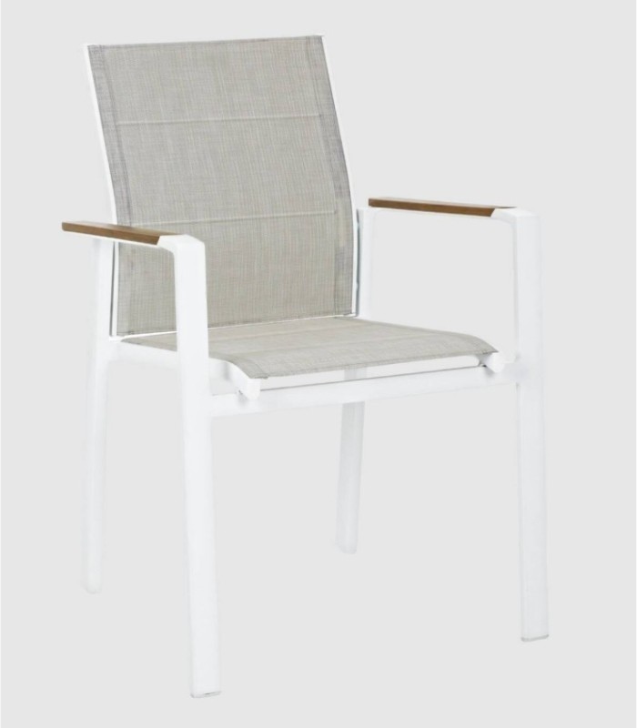 C-BR Kubik witte aluminium stoel