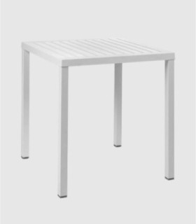 Mesa cuadrada pequeña Cube blanco