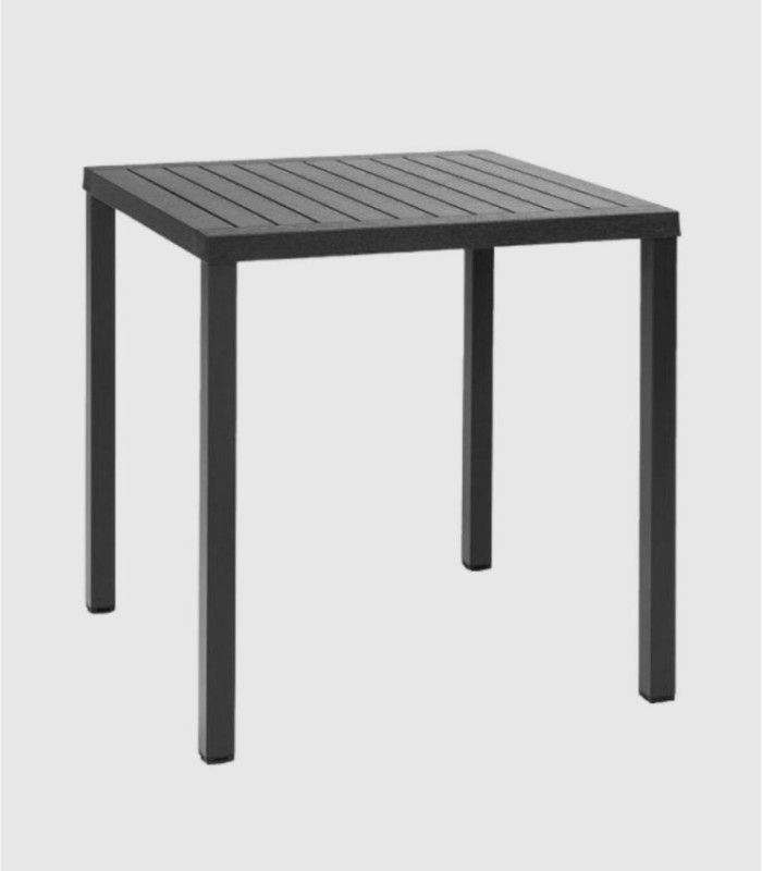 Mesa cuadrada pequeña Cube antracita